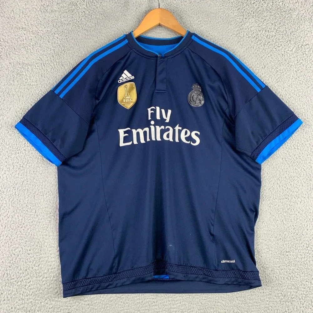 Adidas Real Madrid 2015-16 Third Jersey Men's XL Navy Climacool Football Soccer